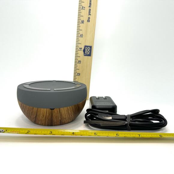 TYLT Twisty Wireless Charging Pad & Adjustable Stand-Grey & Wood - Picture 2 of 5